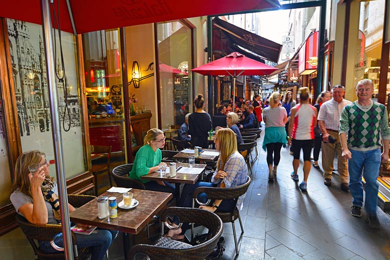 People-watching on Hardware Lane, Melbourne People-watching on Hardware Lane, Melbourne