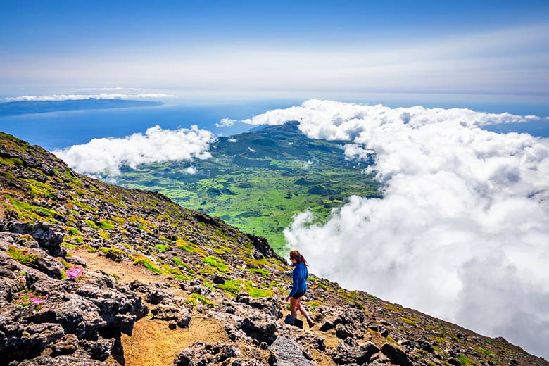 Heading for the summit of Pico, Azores