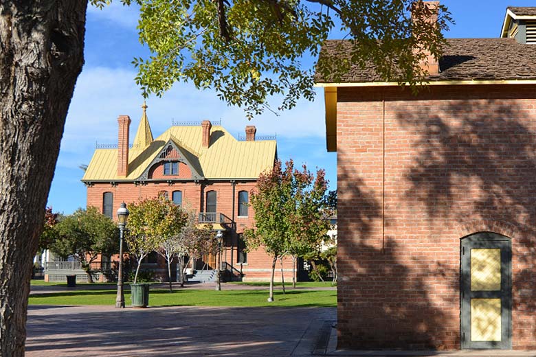 Heritage Square looking towards Rosson House, Phoenix - photo courtesy of Heritage Square Foundation