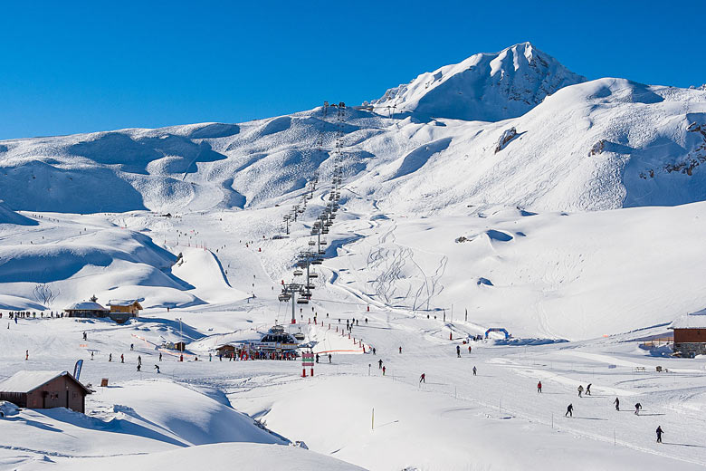 The beautiful high altitude slopes of Les Arcs