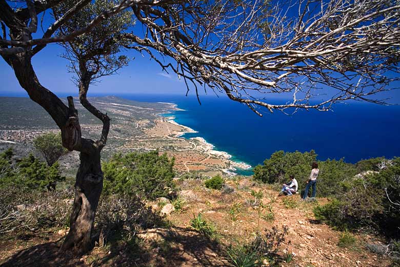 Hikers on the Aphrodite Trail, Akamas Peninsula