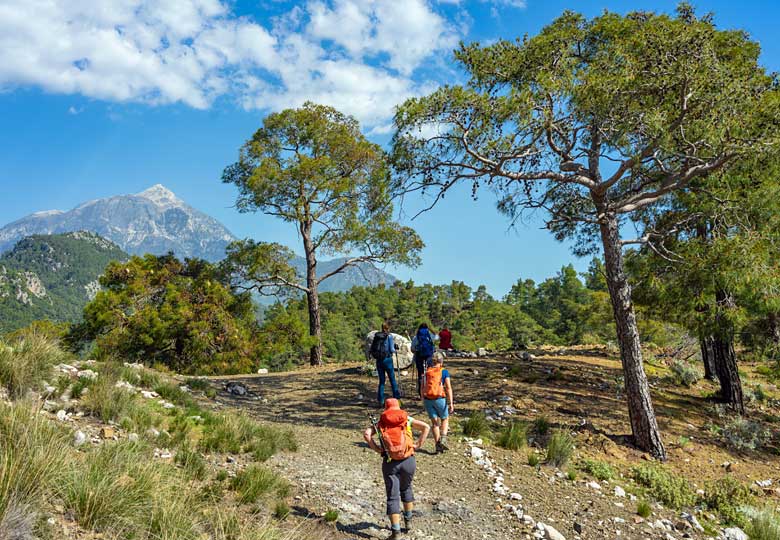 Walking a section of the Lycian Way, Antalya
