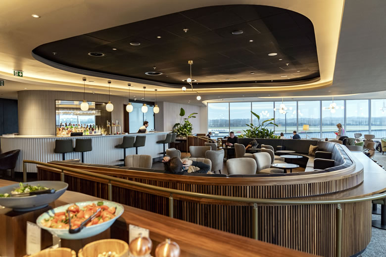 Relaxing in an airport lounge Relaxing in an airport lounge