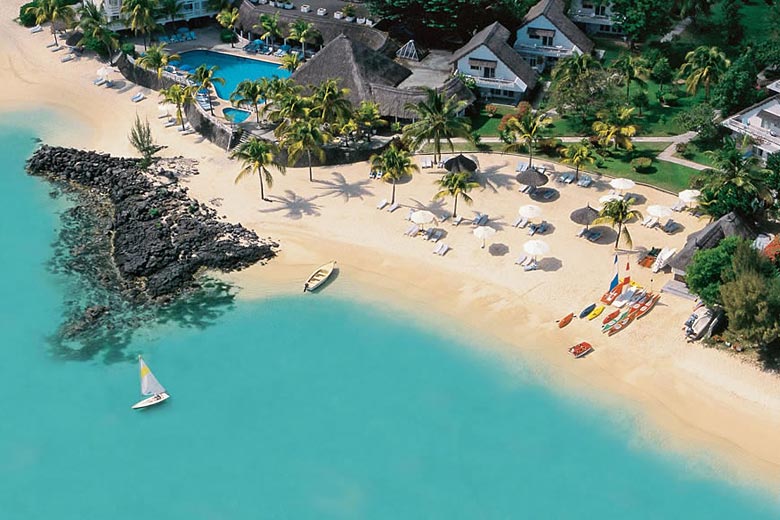 Hotel on the beach in Mauritius
