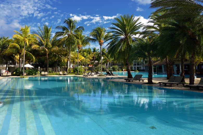 Large pool at La Plantation Resort, Mauritius