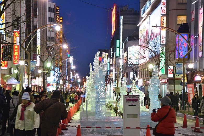 Ice sculptures at the Sapporo Snow Festival Ice sculptures at the Sapporo Snow Festival