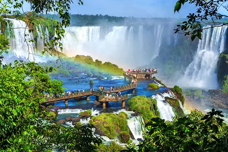 The mighty Iguazu Falls - prepare to get wet!
