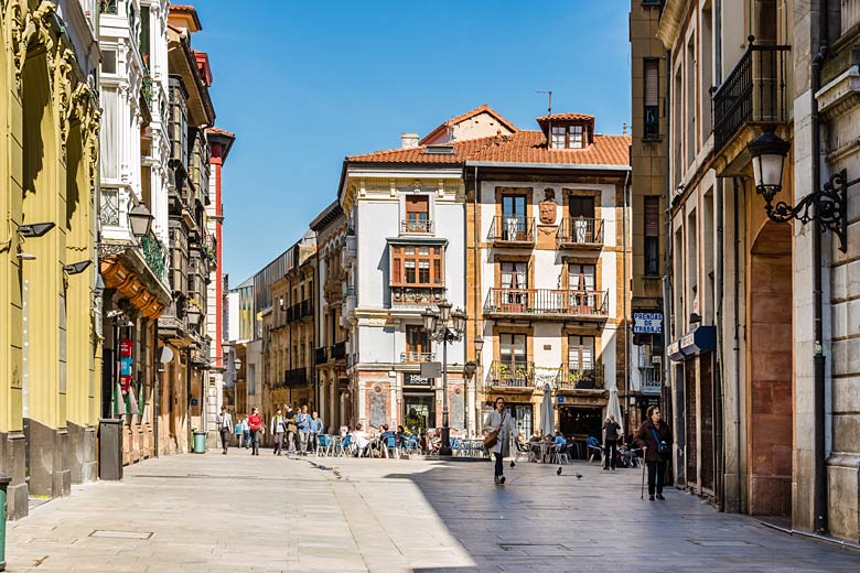 In the old town of Oviedo in Spain