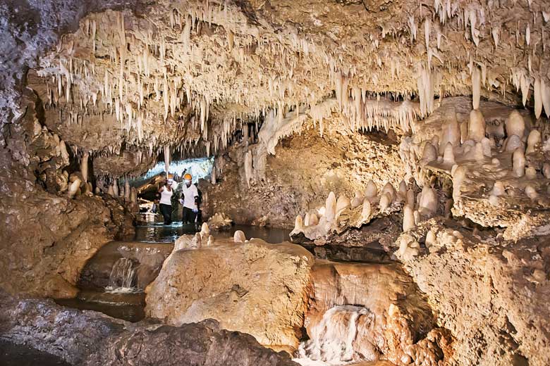 In the depths of Harrison's Cave - photo courtesy of Barbados Tourism Marketing