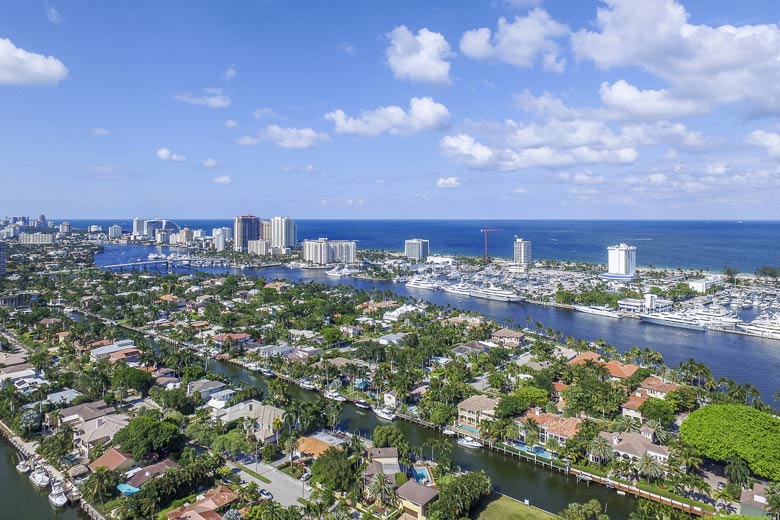 The intercoastal city of Fort Lauderdale, Florida, USA The intercoastal city of Fort Lauderdale, Florida, USA