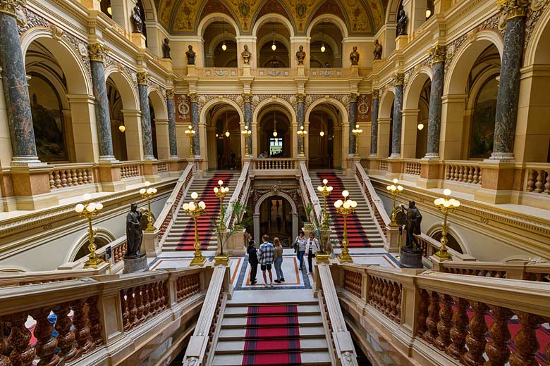 The grand interior of the National Museum The grand interior of the National Museum