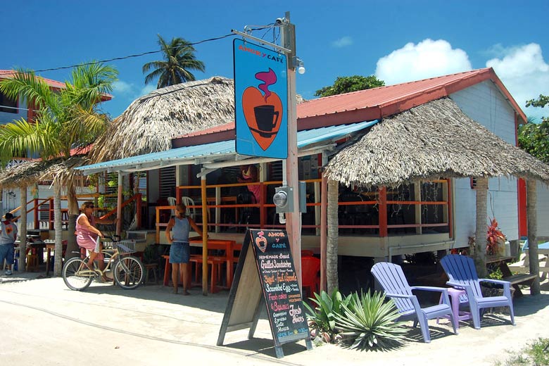 Inviting bar on Caye Caulker, Belize Inviting bar on Caye Caulker, Belize