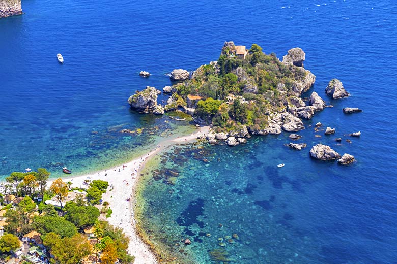 The little island of Isola Bella below Taormina, Sicily © Katatonia - Fotolia.com