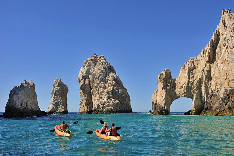 Kayaking round Land's End at Cabo San Lucas, Mexico Kayaking round Land's End at Cabo San Lucas, Mexico