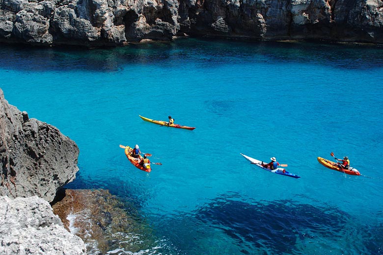 Kayaking is a great way to explore the island - photo courtesy of Menorca Tourism Promotion Foundation