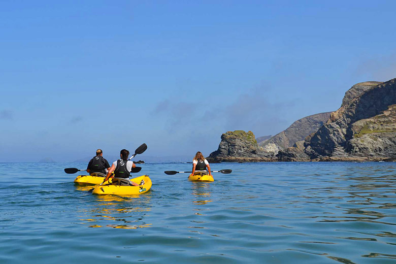 Kayaking on the St Agnes Heritage Coast - photo courtesy of Visit Cornwall