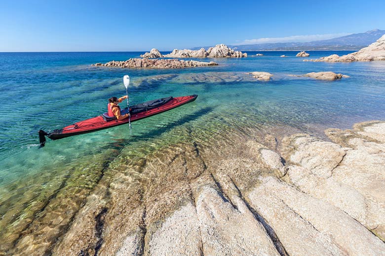 Kayaking Corsica's crystal clear waters Kayaking Corsica's crystal clear waters