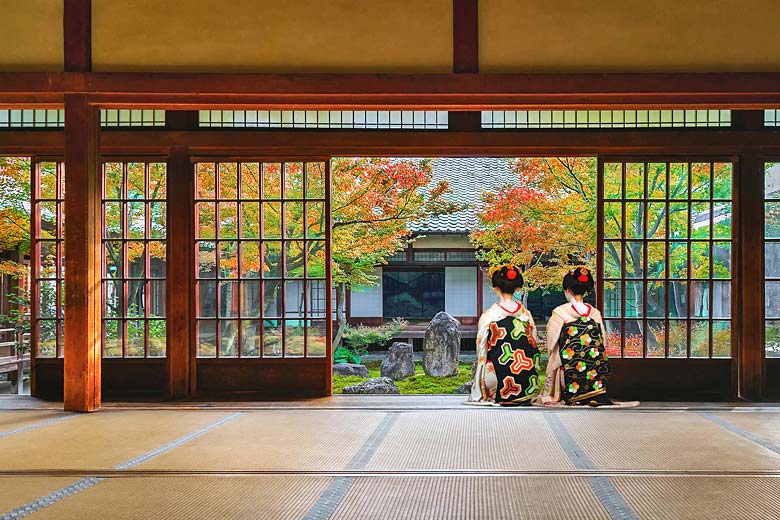 Autumn at the Kennin-ji Temple in Kyoto, Japan Autumn at the Kennin-ji Temple in Kyoto, Japan