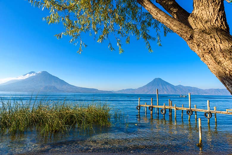 Tranquil views over Lake Atitlán, Guatemala Tranquil views over Lake Atitlán, Guatemala