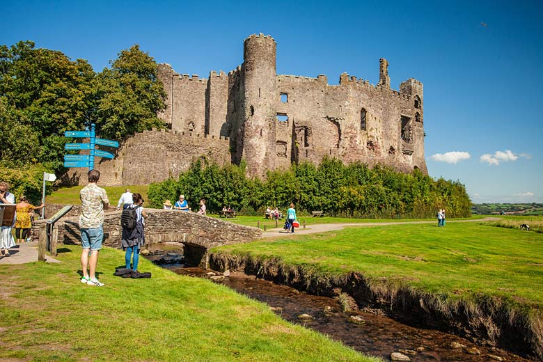 Passing Laugharne Castle on the Birthday Walk Passing Laugharne Castle on the Birthday Walk