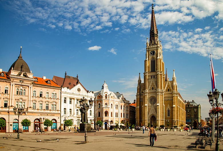 Liberty Square in the centre of Novi Sad