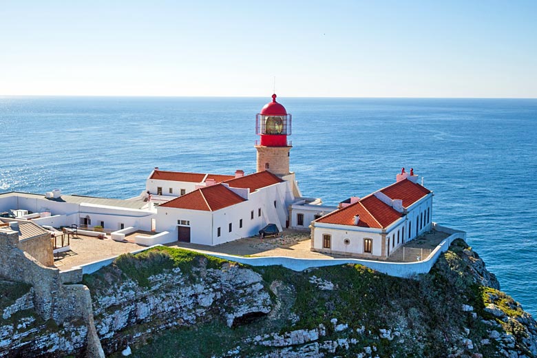 Lighthouse at Cape St Vincent on the southwest tip of Europe Lighthouse at Cape St Vincent on the southwest tip of Europe