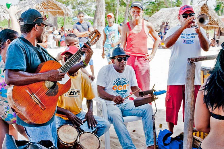 Live music on the beach in Cuba Live music on the beach in Cuba