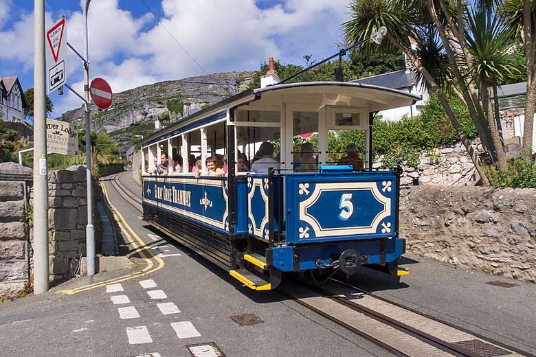 On the Tramway heading for the Great Orme