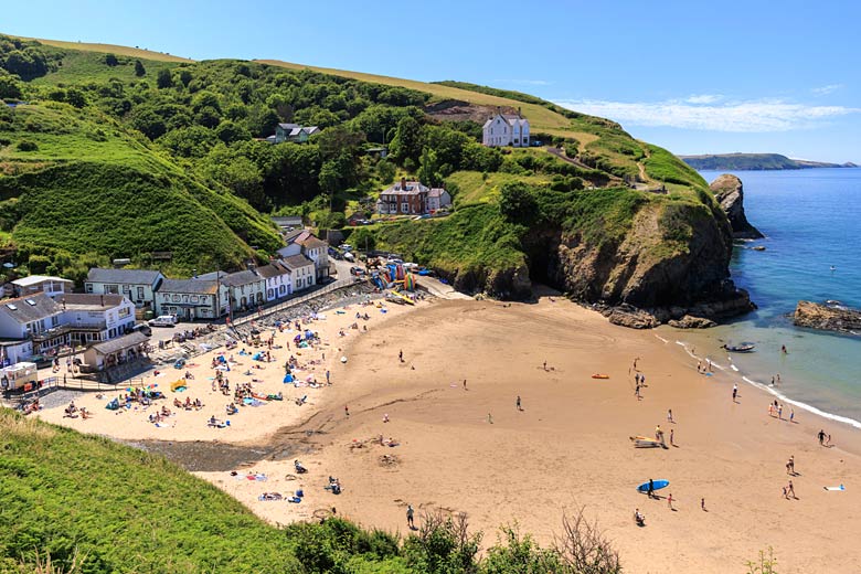 Llangrannog Beach on the Ceredigion Coast Path