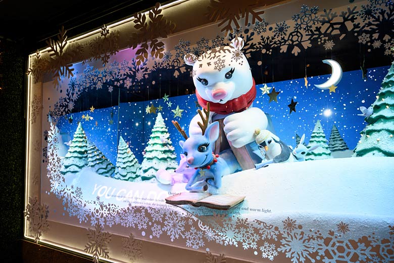 Macy’s iconic festive window displays, New York
