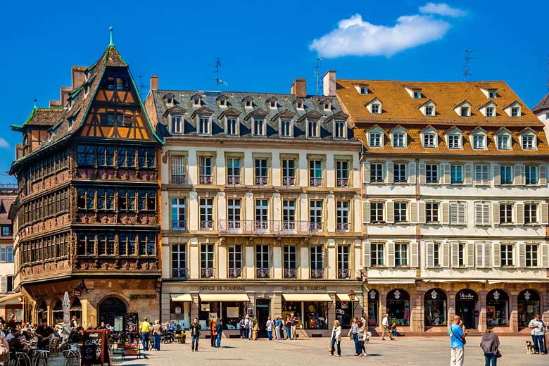 Marvel at medieval Maison Kammerzell (on the left) Marvel at medieval Maison Kammerzell (on the left)
