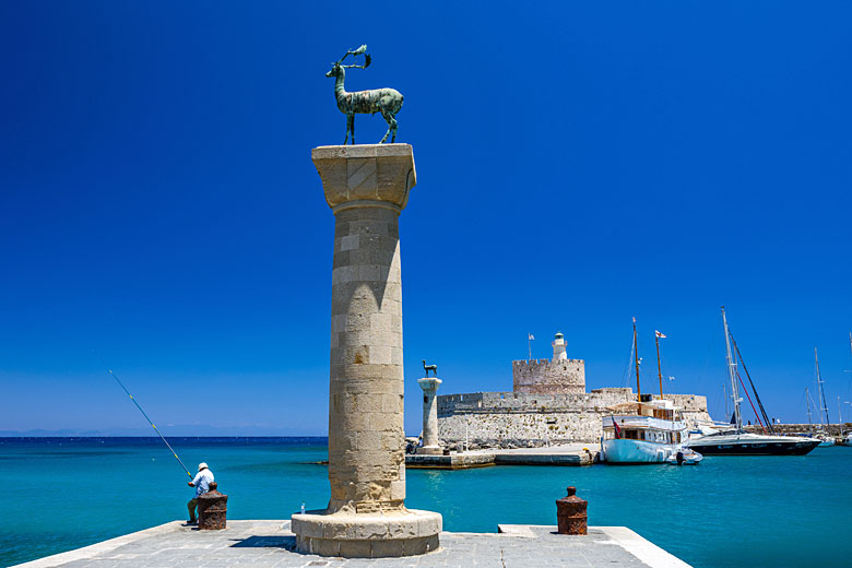 Harbour entrance where the Colossus of Rhodes once stood Harbour entrance where the Colossus of Rhodes once stood