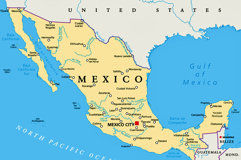 Map of Mexico © Peter Hermes Furian - Fotolia.com