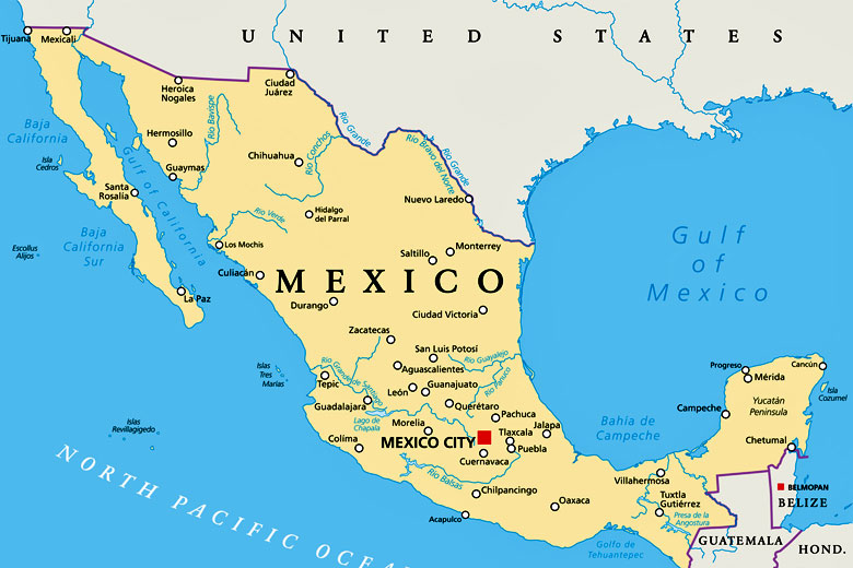 Map of Mexico Map of Mexico