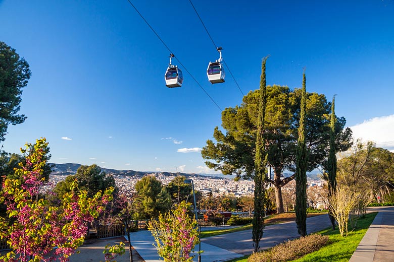 Get high in the Montjuic Cable Car, Barcelona Get high in the Montjuic Cable Car, Barcelona