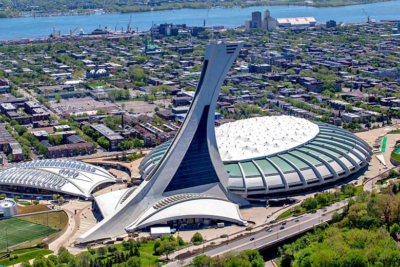 Inclined Montreal Tower at the Olympic Park