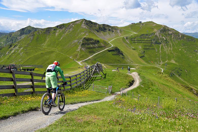 At the top of the X-Line in Saalbach At the top of the X-Line in Saalbach