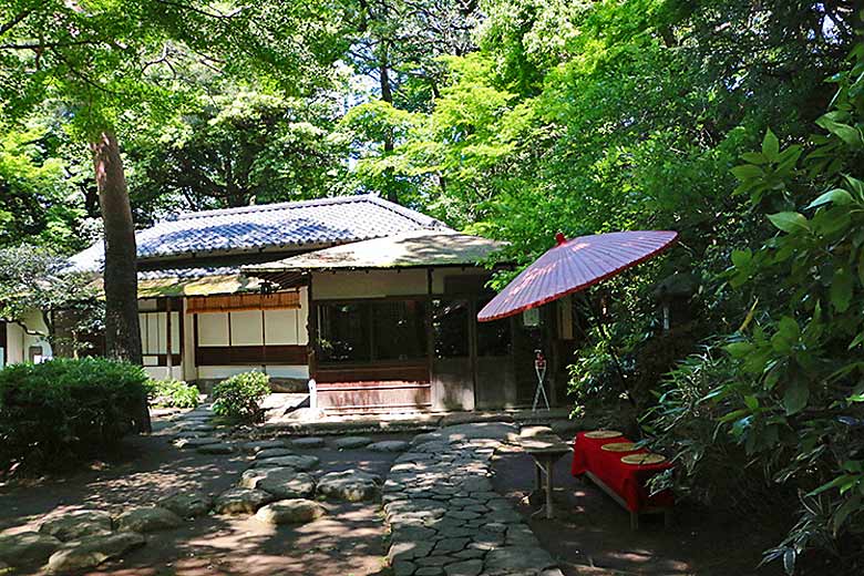 Muan Teahouse in the Happo-en Gardens, Tokyo