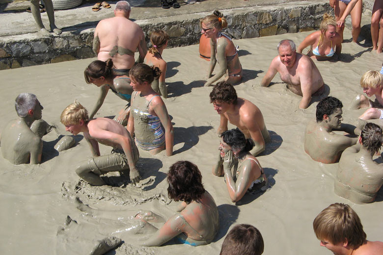 Mud baths at Dalyan, Turkey Mud baths at Dalyan, Turkey
