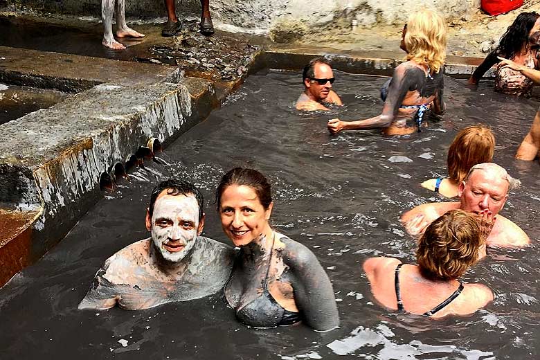 Mud baths at the Sulphur Springs, St Lucia Mud baths at the Sulphur Springs, St Lucia