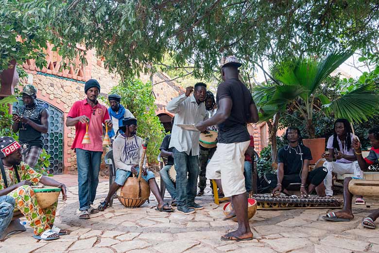 Musicians performing at Sobo Badé in the village of Toubab Dialo Musicians performing at Sobo Badé in the village of Toubab Dialo
