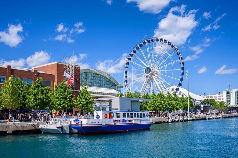 Take a spin on Navy Pier's ferris wheel Take a spin on Navy Pier's ferris wheel