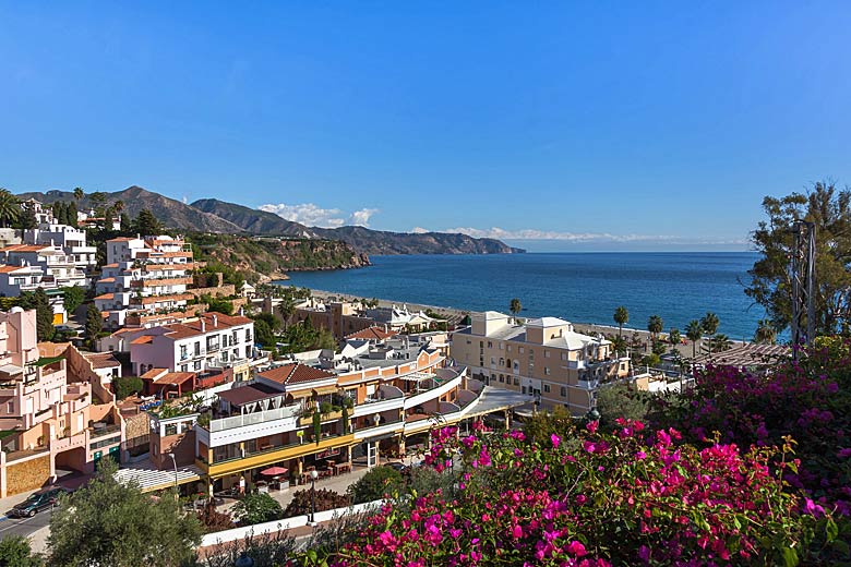The town of Nerja, 35 miles east of Malaga, Costa del Sol The town of Nerja, 35 miles east of Malaga, Costa del Sol