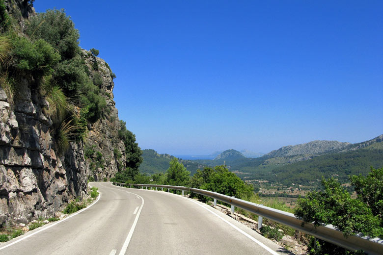 On the open road, Majorca, Balearic Islands On the open road, Majorca, Balearic Islands