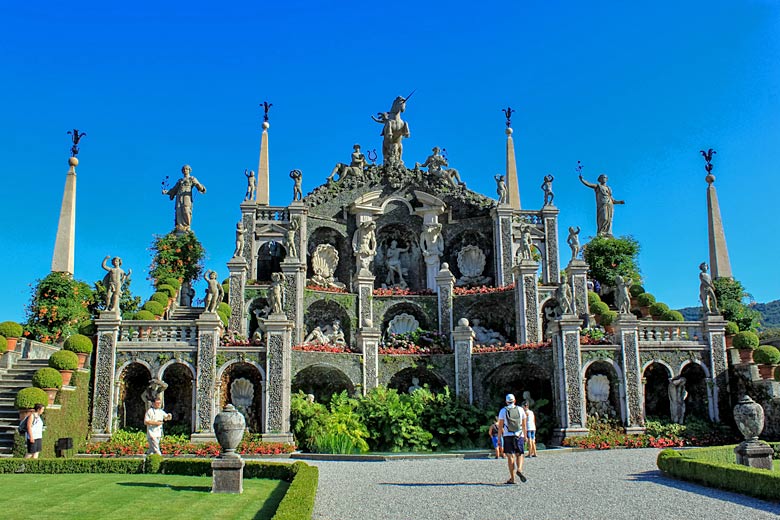 The grand Palazzo Borromeo Gardens