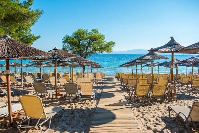 The more lively shores of Paliouri Beach