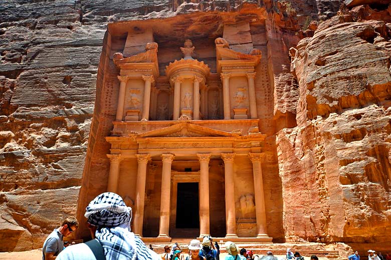 The Treasury in Petra, Jordan The Treasury in Petra, Jordan