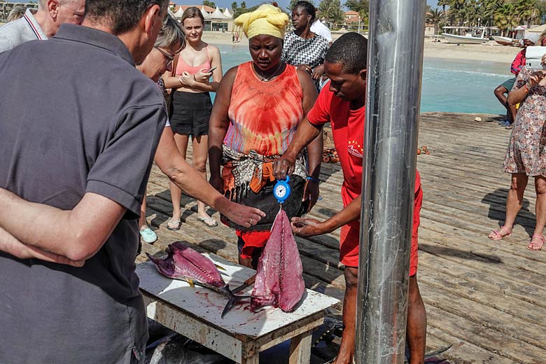 On the pier, Santa Maria, Cape Verde