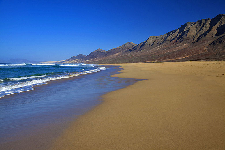 Cofete Beach on Fuerteventura's wild west coast Cofete Beach on Fuerteventura's wild west coast