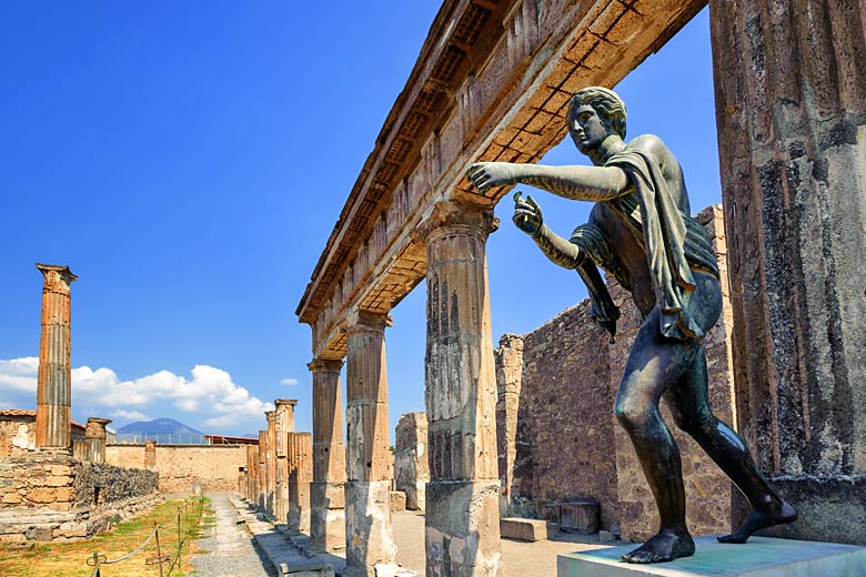 Roman city of Pompeii, in the shadow of Mount Vesuvius Roman city of Pompeii, in the shadow of Mount Vesuvius